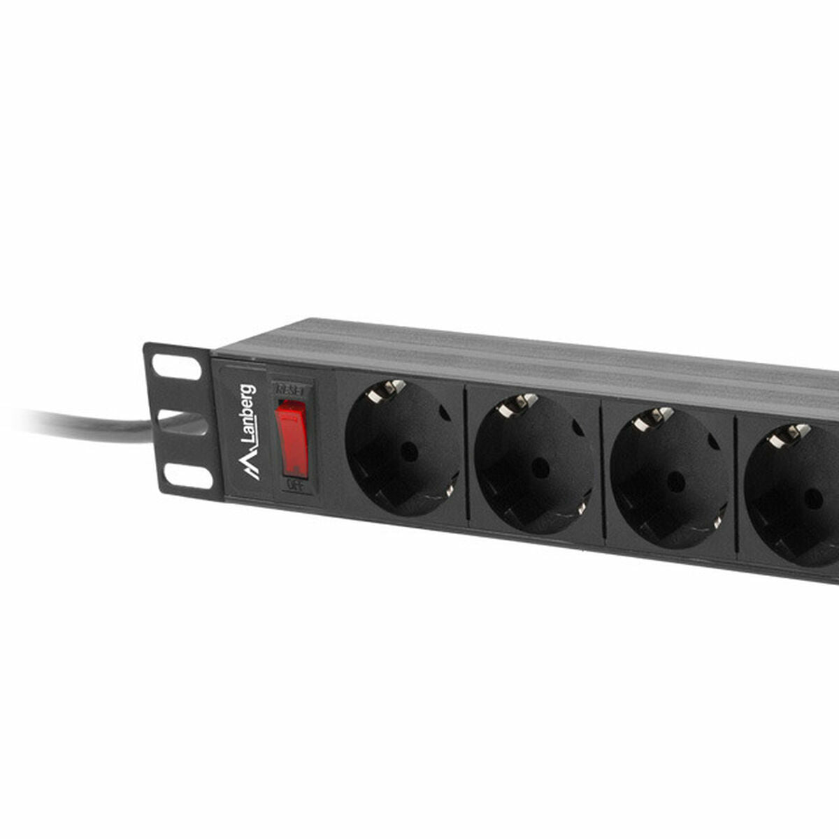 Power Socket 9 Sockets with Switch Lanberg PDU-09F-0300-BK 220-250 V 16 A 4000 W Power Socket 9 Sockets with Switch Lanberg PDU-09F-0300-BK 220-250 V 16 A 4000 W