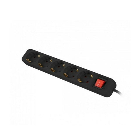 Power Strip - 5 Sockets Schuko Lanberg 3 m Black Power Strip - 5 Sockets Schuko Lanberg 3 m Black