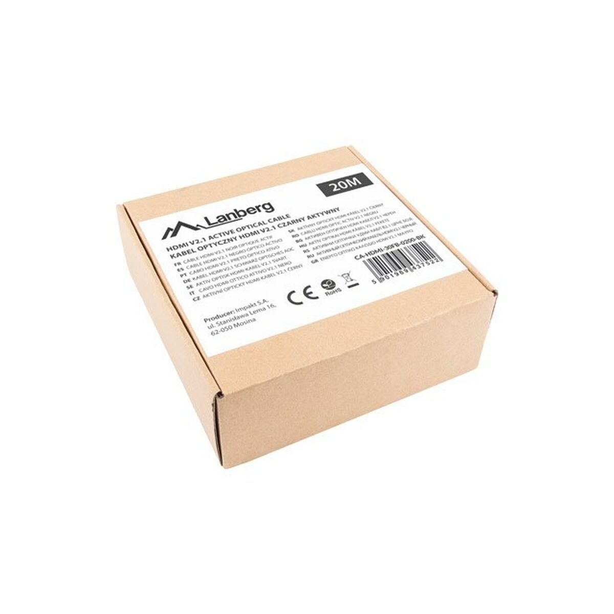 HDMI Cable Lanberg CA-HDMI-30FB-0200-BK HDMI Cable Lanberg CA-HDMI-30FB-0200-BK