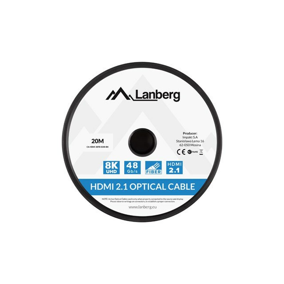 HDMI Cable Lanberg CA-HDMI-30FB-0200-BK HDMI Cable Lanberg CA-HDMI-30FB-0200-BK