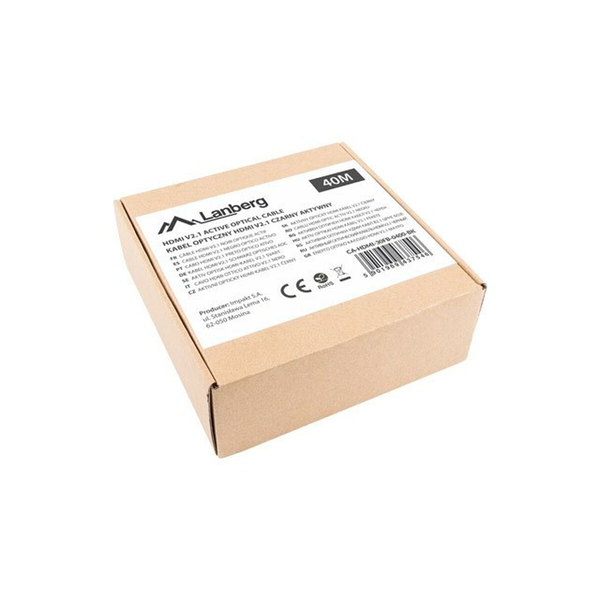 HDMI Cable Lanberg CA-HDMI-30FB-0400-BK Black 40 m HDMI Cable Lanberg CA-HDMI-30FB-0400-BK Black 40 m