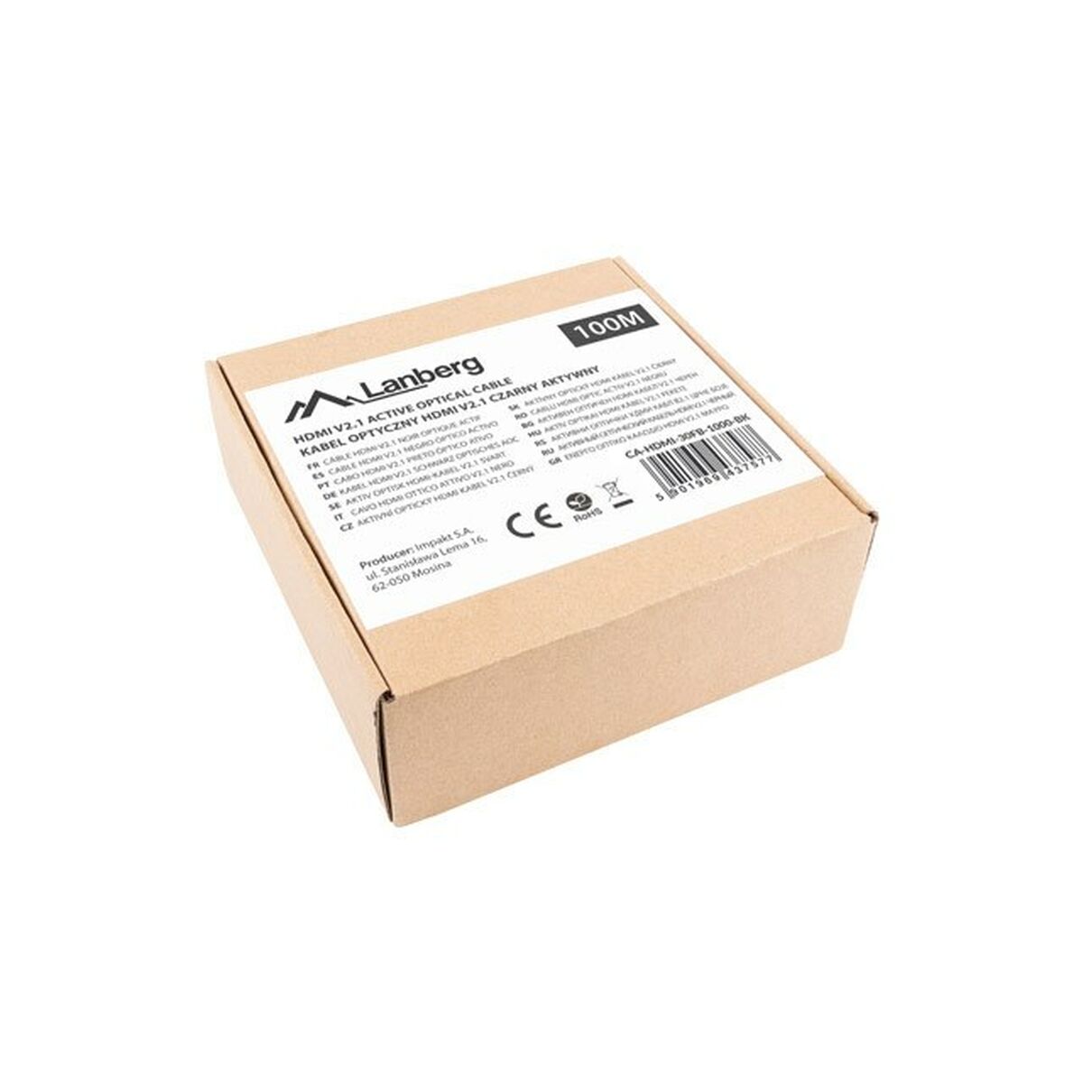 HDMI Cable Lanberg CA-HDMI-30FB-1000-BK Black 100 m HDMI Cable Lanberg CA-HDMI-30FB-1000-BK Black 100 m