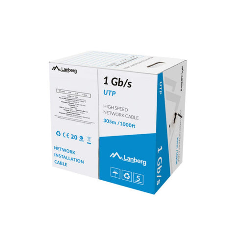 Ethernet LAN Cable Lanberg LCU6-10CC-0305-BK 305 m Ethernet LAN Cable Lanberg LCU6-10CC-0305-BK 305 m