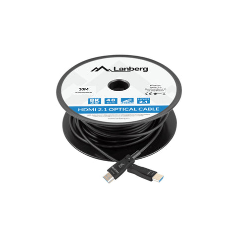 HDMI Cable Lanberg CA-HDMI-30FB-0100-BK Black 10 m HDMI Cable Lanberg CA-HDMI-30FB-0100-BK Black 10 m