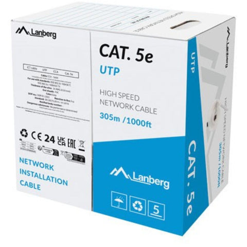 UTP Category 6 Rigid Network Cable Lanberg LCU5-15CC-0305-S Grey 305 m UTP Category 6 Rigid Network Cable Lanberg LCU5-15CC-0305-S Grey 305 m