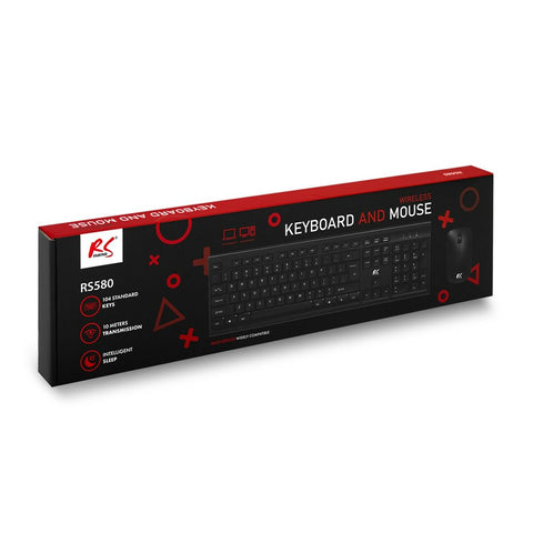 Keyboard and Mouse Nano RS RS580 Black Keyboard and Mouse Nano RS RS580 Black