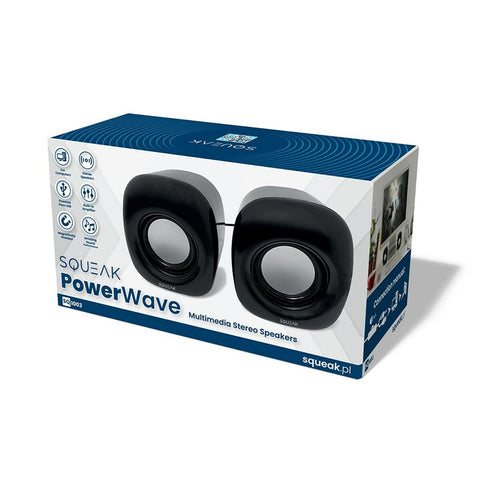 PC Speakers SQUEAK SQ1003 Black 8 W PC Speakers SQUEAK SQ1003 Black 8 W