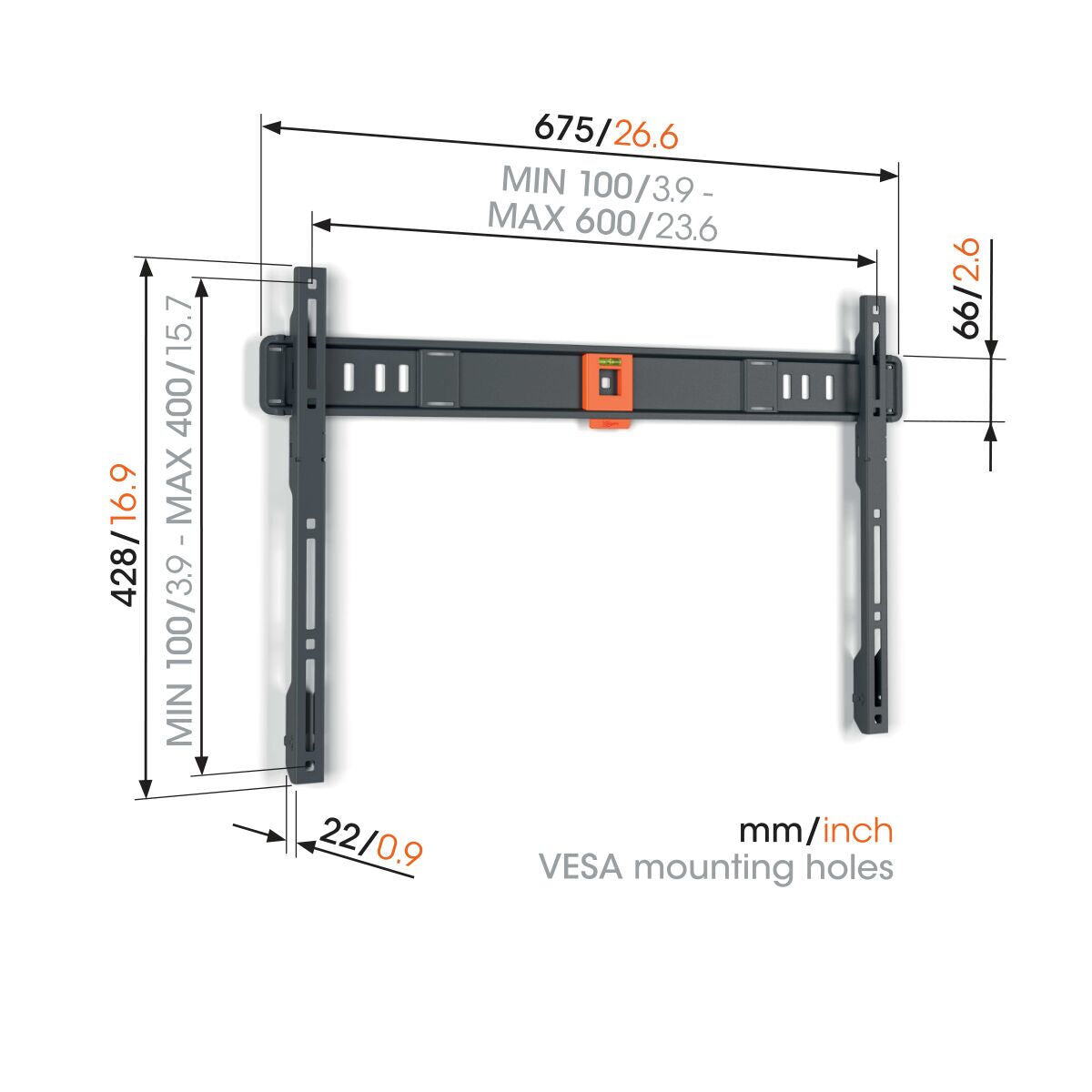Wall Bracket Vogel's 1816050 75 Kg Wall Bracket Vogel's 1816050 75 Kg