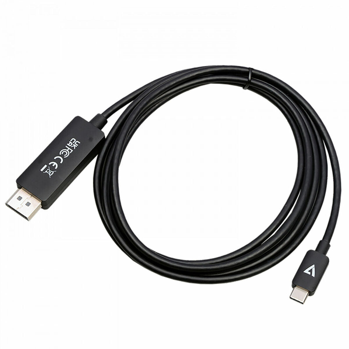 USB-C to DisplayPort Adapter V7 V7USBCDP14-2M Black 2 m 8K Ultra HD USB-C to DisplayPort Adapter V7 V7USBCDP14-2M Black 2 m 8K Ultra HD