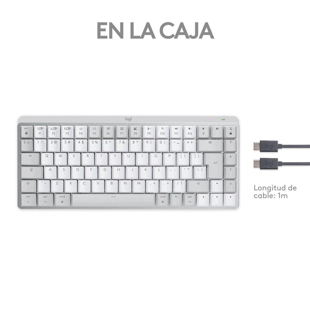 Wireless Keyboard Logitech 920-010799 White Spanish Qwerty QWERTY Qwerty US English EEUU Wireless Keyboard Logitech 920-010799 White Spanish Qwerty QWERTY Qwerty US English EEUU