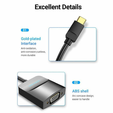 USB to VGA Adapter Vention TDDBB USB to VGA Adapter Vention TDDBB
