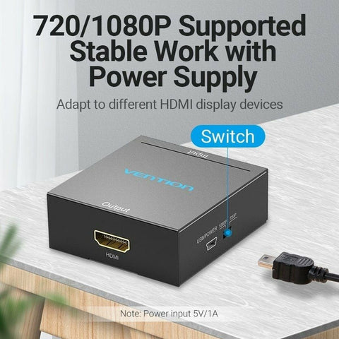 RCA to HDMI Adapter Vention AEFB0 Black RCA to HDMI Adapter Vention AEFB0 Black