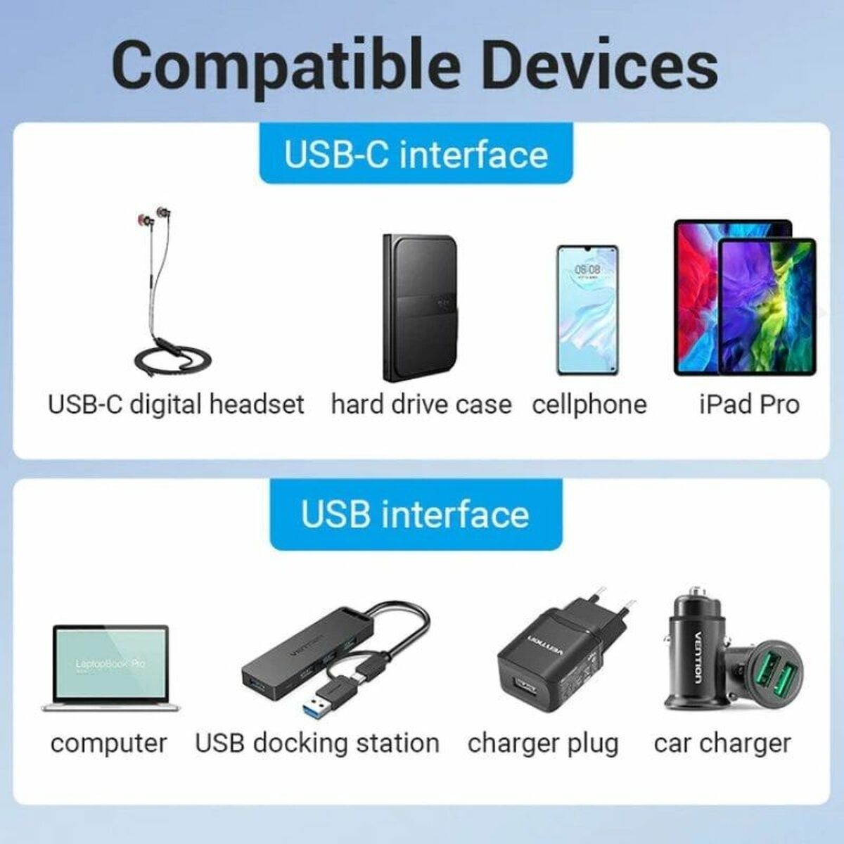 USB to USB-C Adapter Vention CDPH0 USB to USB-C Adapter Vention CDPH0