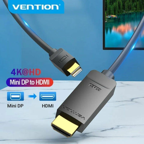 Mini DisplayPort to HDMI Adapter Vention HAHBH Black 2 m Mini DisplayPort to HDMI Adapter Vention HAHBH Black 2 m