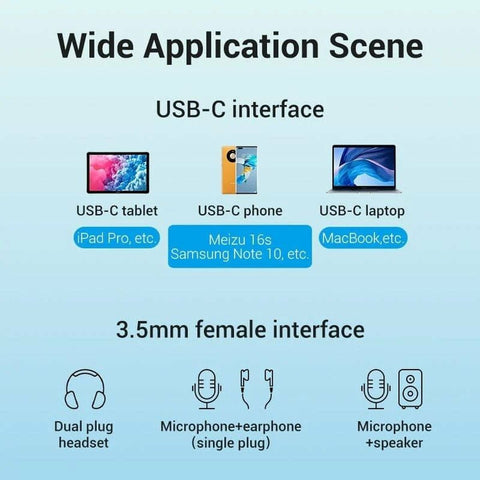 USB-C to Jack 3.5 mm Adapter Vention BGPHY USB-C to Jack 3.5 mm Adapter Vention BGPHY