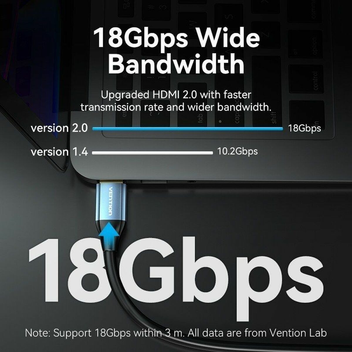 HDMI Cable Vention ALHSH 2 m Blue HDMI Cable Vention ALHSH 2 m Blue