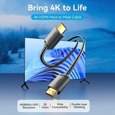 HDMI Cable Vention ALJBJ 5 m Black HDMI Cable Vention ALJBJ 5 m Black