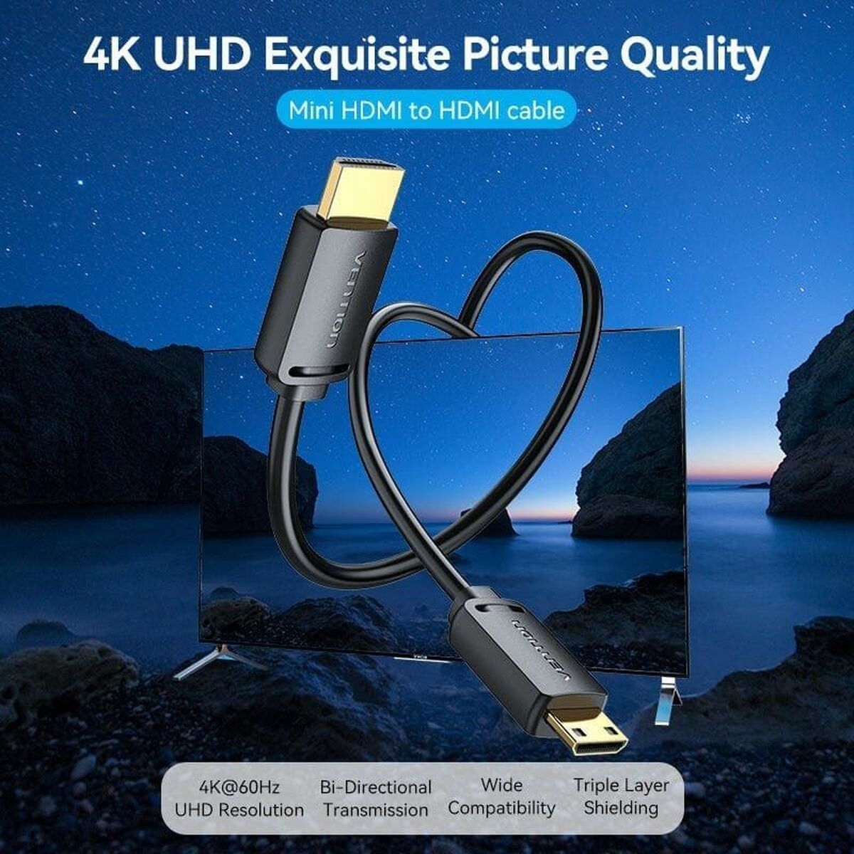 HDMI Cable Vention AGHBF 1 m HDMI Cable Vention AGHBF 1 m