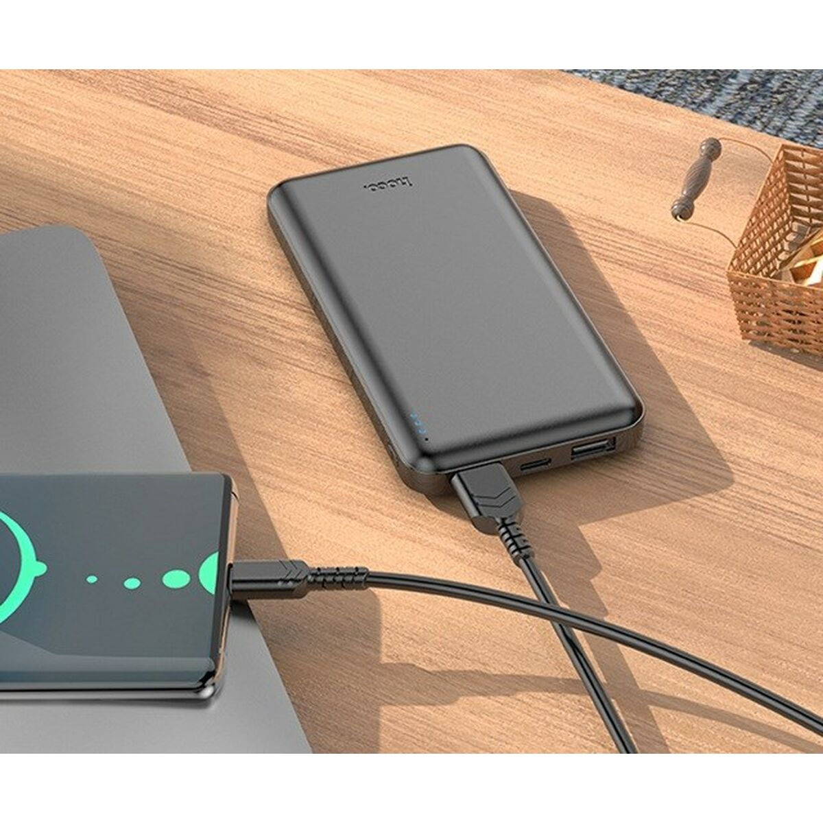 Powerbank Hoco J100 black Black 10000 mAh Powerbank Hoco J100 black Black 10000 mAh