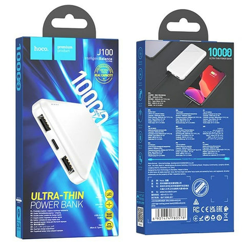 Powerbank Hoco J100 white White 10000 mAh Powerbank Hoco J100 white White 10000 mAh