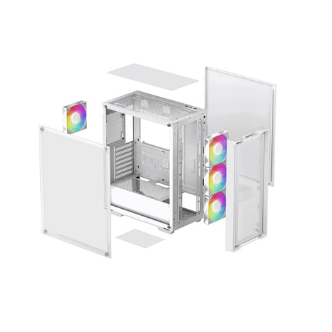ATX Semi-tower Box DEEPCOOL R-CC560-WHAMA4-G-2 White Multicolour ATX Semi-tower Box DEEPCOOL R-CC560-WHAMA4-G-2 White Multicolour