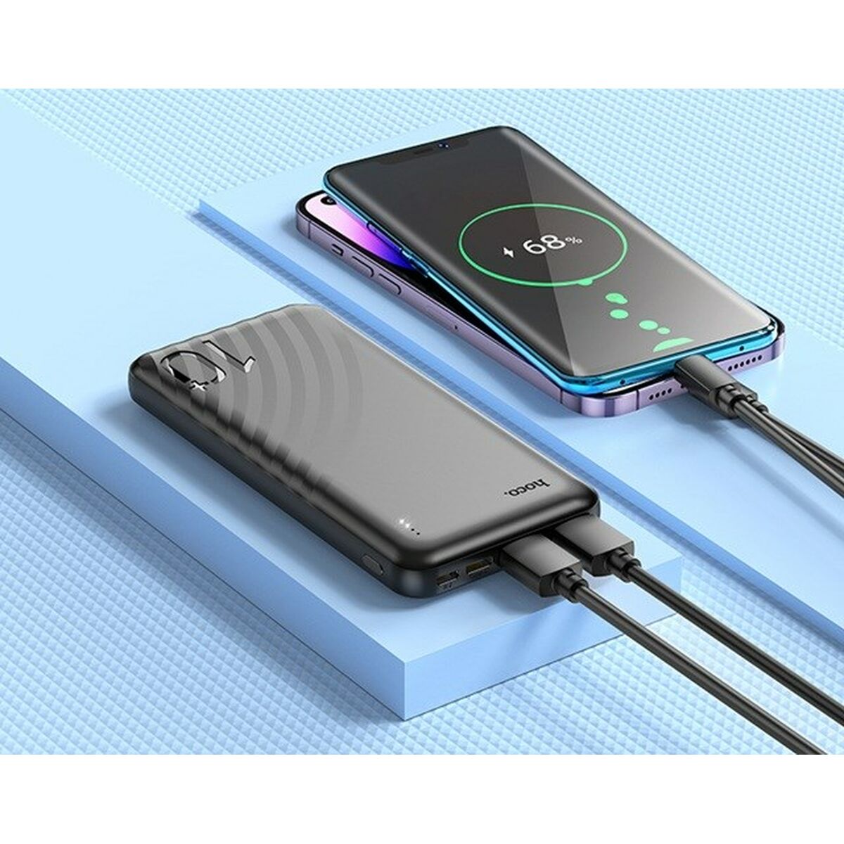 Powerbank Hoco J123 black Black 10000 mAh Powerbank Hoco J123 black Black 10000 mAh