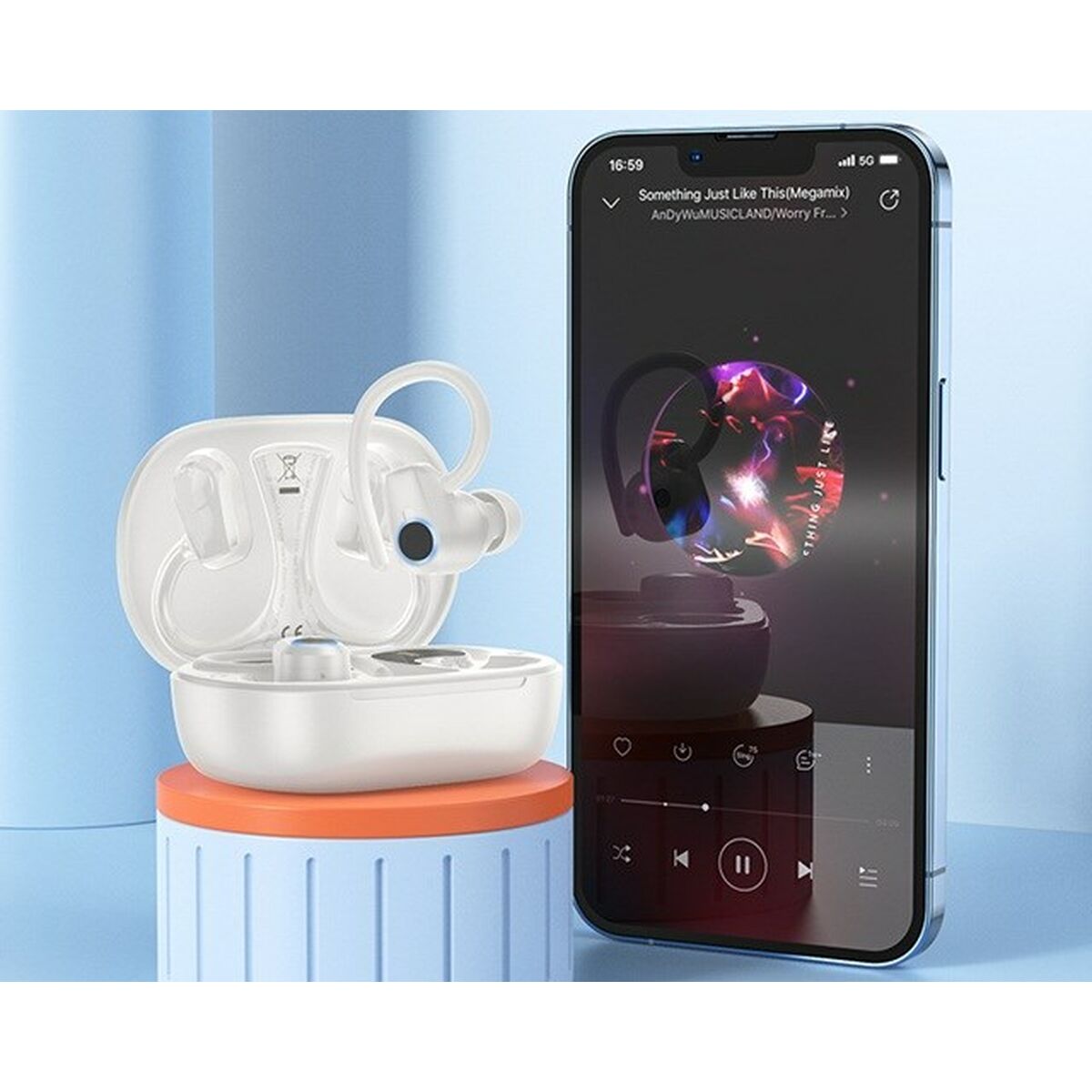 Wireless Earphones with Charging Case Hoco EQ8 Pure Joy White Wireless Earphones with Charging Case Hoco EQ8 Pure Joy White