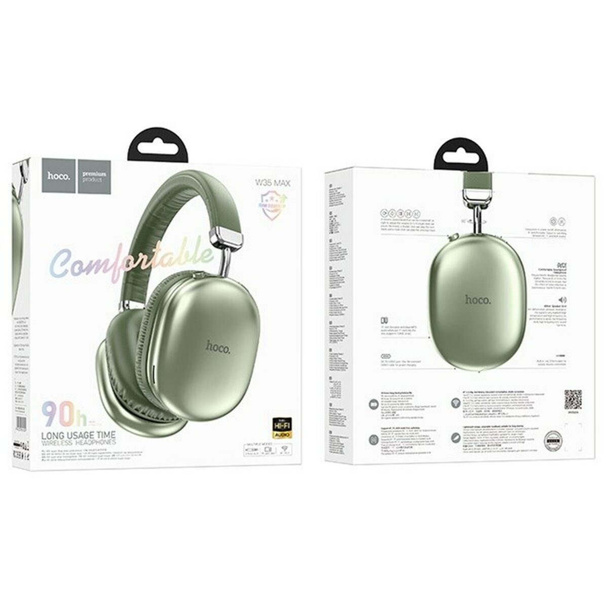 Wireless Headphones Hoco W35 Max Joy Green Wireless Headphones Hoco W35 Max Joy Green