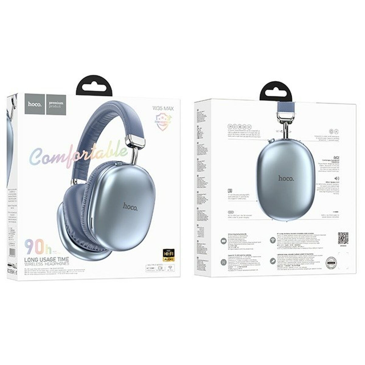 Bluetooth Headphones Hoco W35 Max Joy Blue Bluetooth Headphones Hoco W35 Max Joy Blue