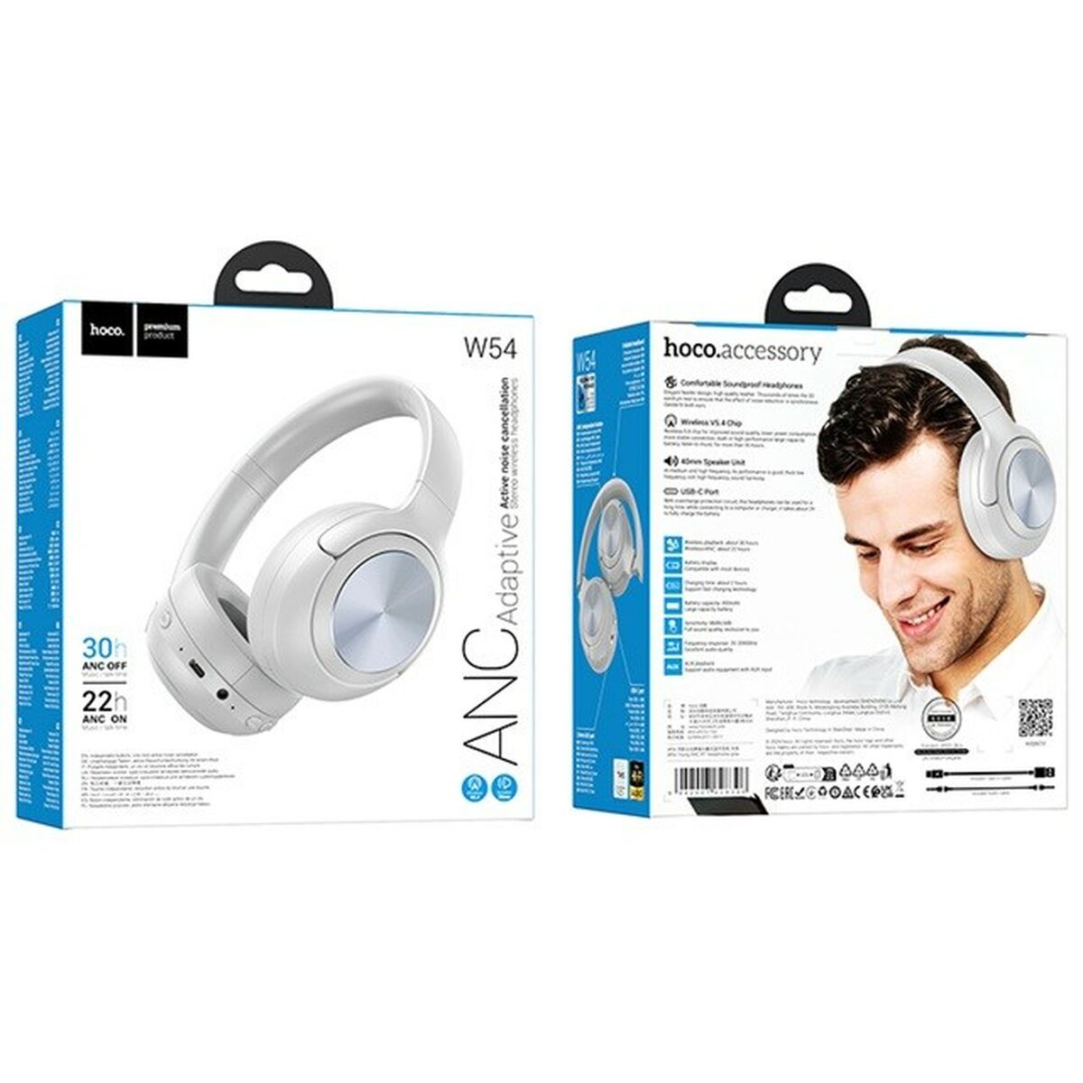 Wireless Headphones Hoco W54 Young Grey Wireless Headphones Hoco W54 Young Grey