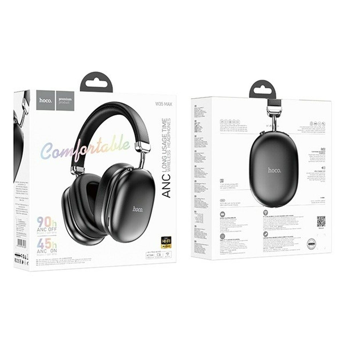 Wireless Headphones Hoco W35 Max Auspicious Black Wireless Headphones Hoco W35 Max Auspicious Black