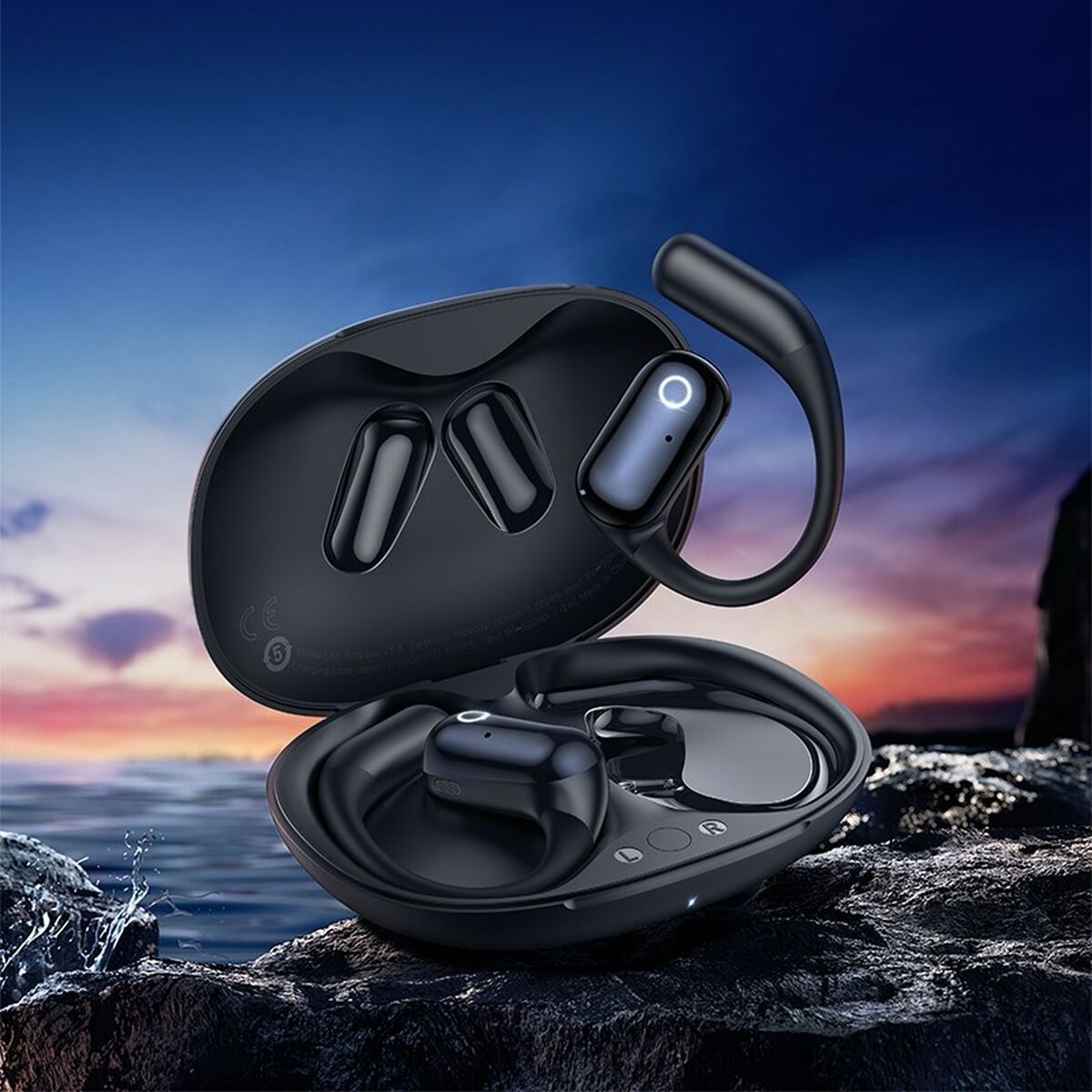 Wireless Earphones with Charging Case Hoco EA6 Black Wireless Earphones with Charging Case Hoco EA6 Black