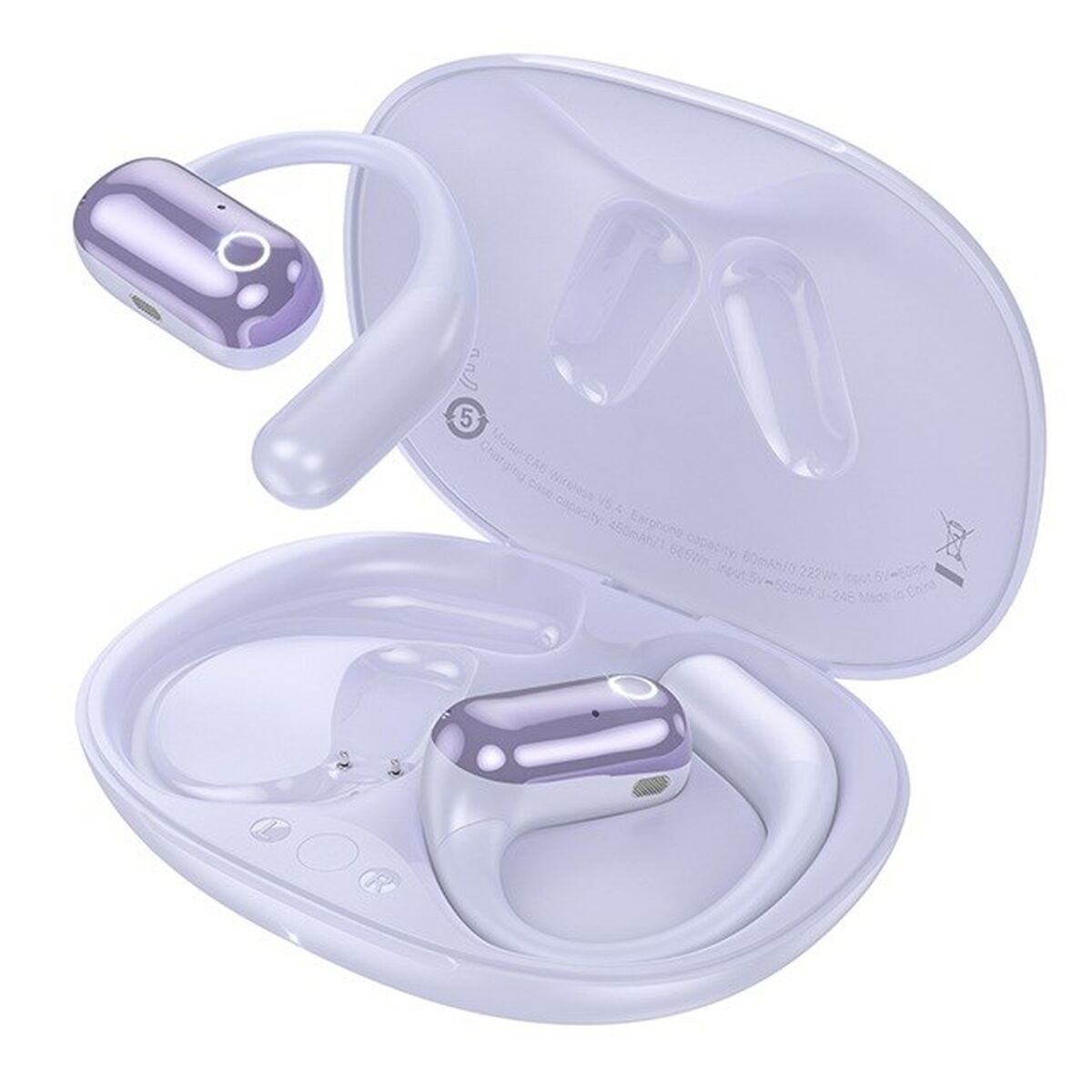 Wireless Earphones with Charging Case Hoco EA6 Purple Wireless Earphones with Charging Case Hoco EA6 Purple
