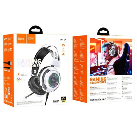 Headphones with Microphone Hoco W110 White Black Headphones with Microphone Hoco W110 White Black