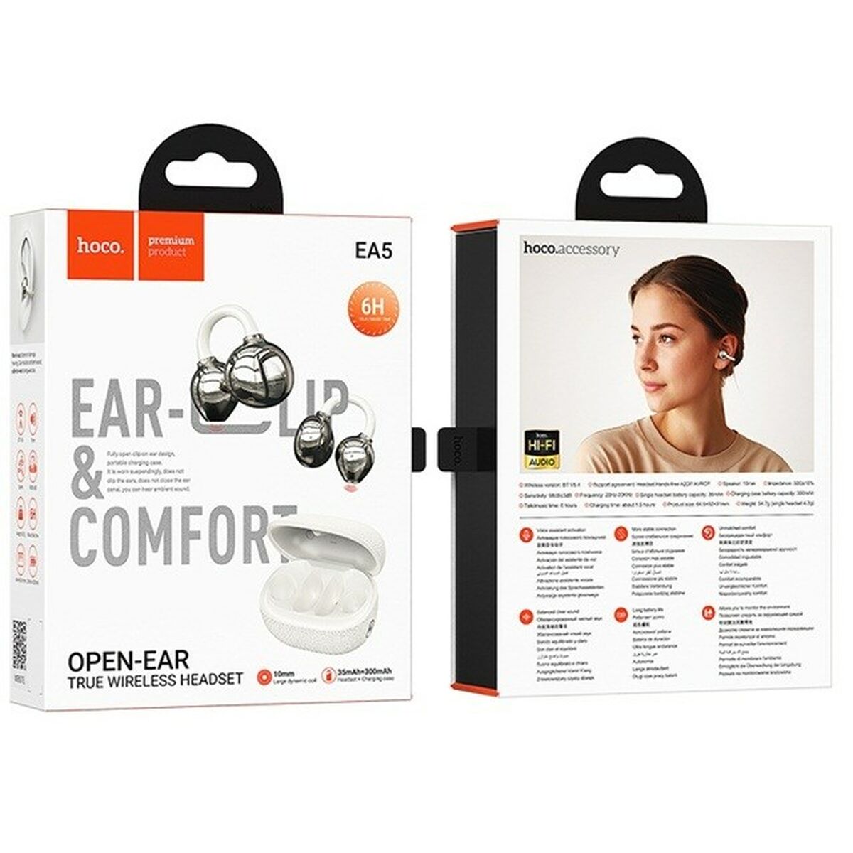 Wireless Earphones with Charging Case Hoco EA5 DUKE III White Wireless Earphones with Charging Case Hoco EA5 DUKE III White