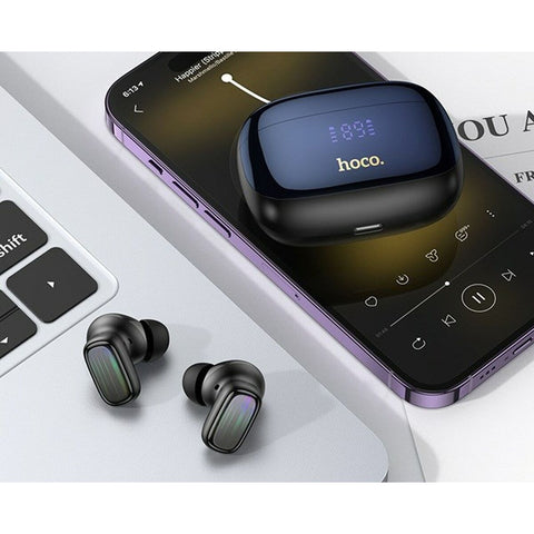 Wireless Earphones with Charging Case Hoco EQ20 Rhyme Black Wireless Earphones with Charging Case Hoco EQ20 Rhyme Black