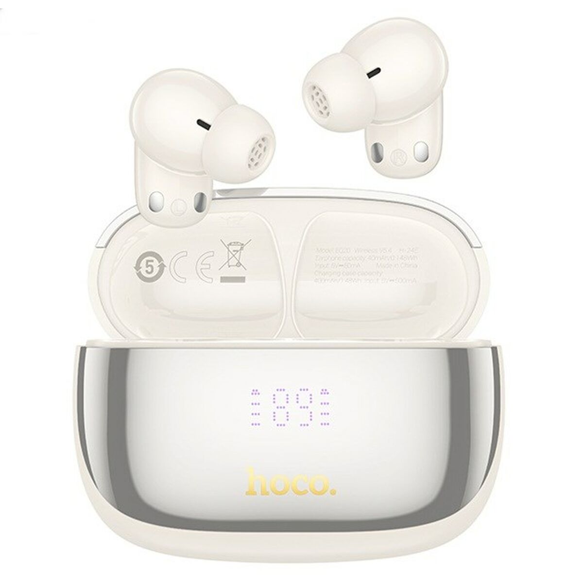 Wireless Earphones with Charging Case Hoco EQ20 Rhyme White Wireless Earphones with Charging Case Hoco EQ20 Rhyme White