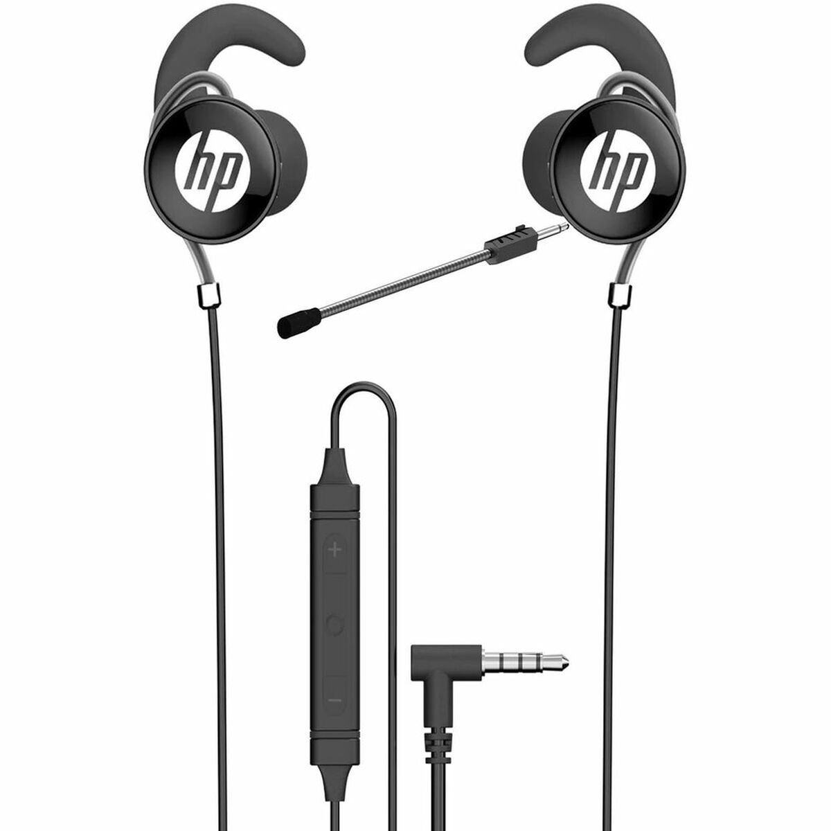 Headphones with Microphone HP DHE-7004 Black Headphones with Microphone HP DHE-7004 Black