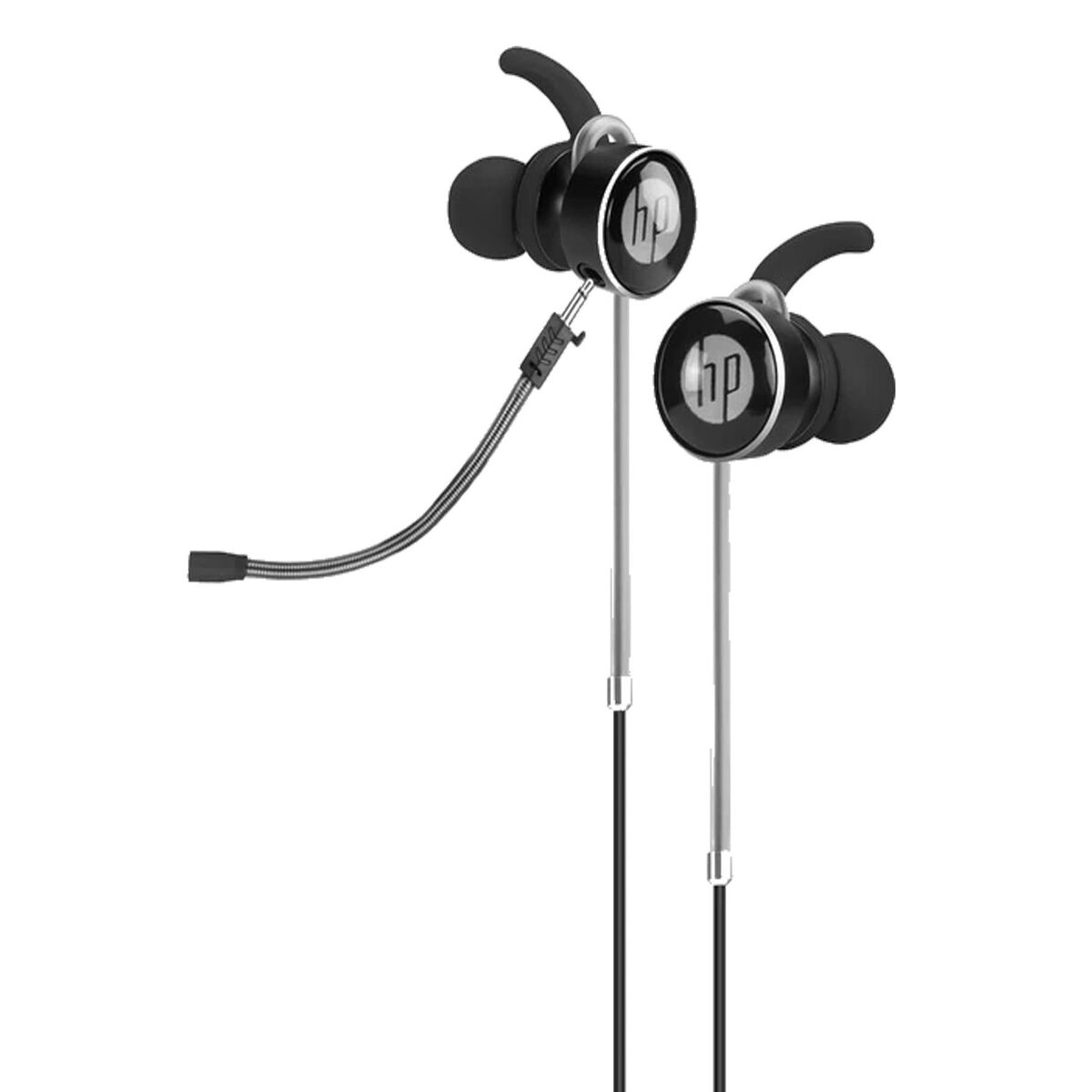 Headphones with Microphone HP DHE-7004 Black Headphones with Microphone HP DHE-7004 Black