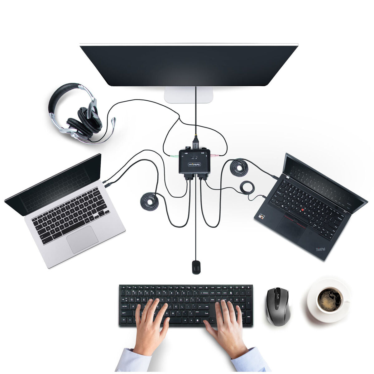 KVM switch Startech C2-D46-UC2-CBL-KVM 1,2 m KVM switch Startech C2-D46-UC2-CBL-KVM 1,2 m