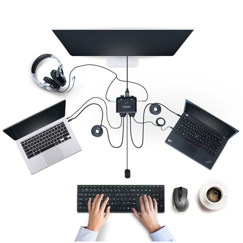 KVM switch Startech C2-D46-UC2-CBL-KVM 1,2 m KVM switch Startech C2-D46-UC2-CBL-KVM 1,2 m