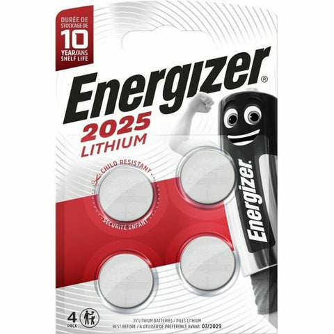Batteries Energizer CR2025 3 V CR2025 (4 Units) Batteries Energizer CR2025 3 V CR2025 (4 Units)
