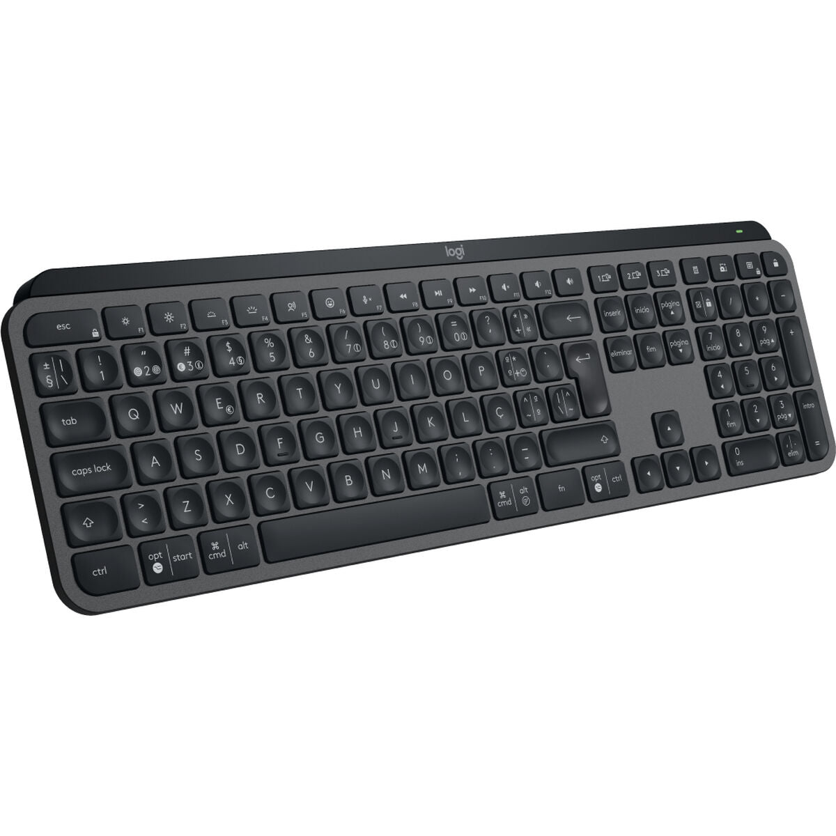 Wireless Keyboard Logitech 920-011579 Qwerty Portuguese Graphite Wireless Keyboard Logitech 920-011579 Qwerty Portuguese Graphite