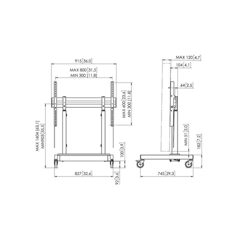 Trolley Vogel's RISE 3205 43" 86" Trolley Vogel's RISE 3205 43" 86"