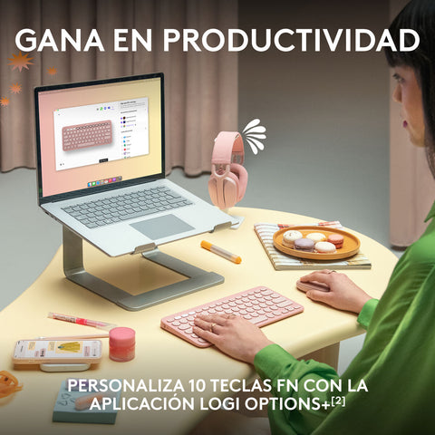 Wireless Keyboard Logitech K380s Pink Spanish Qwerty Wireless Keyboard Logitech K380s Pink Spanish Qwerty