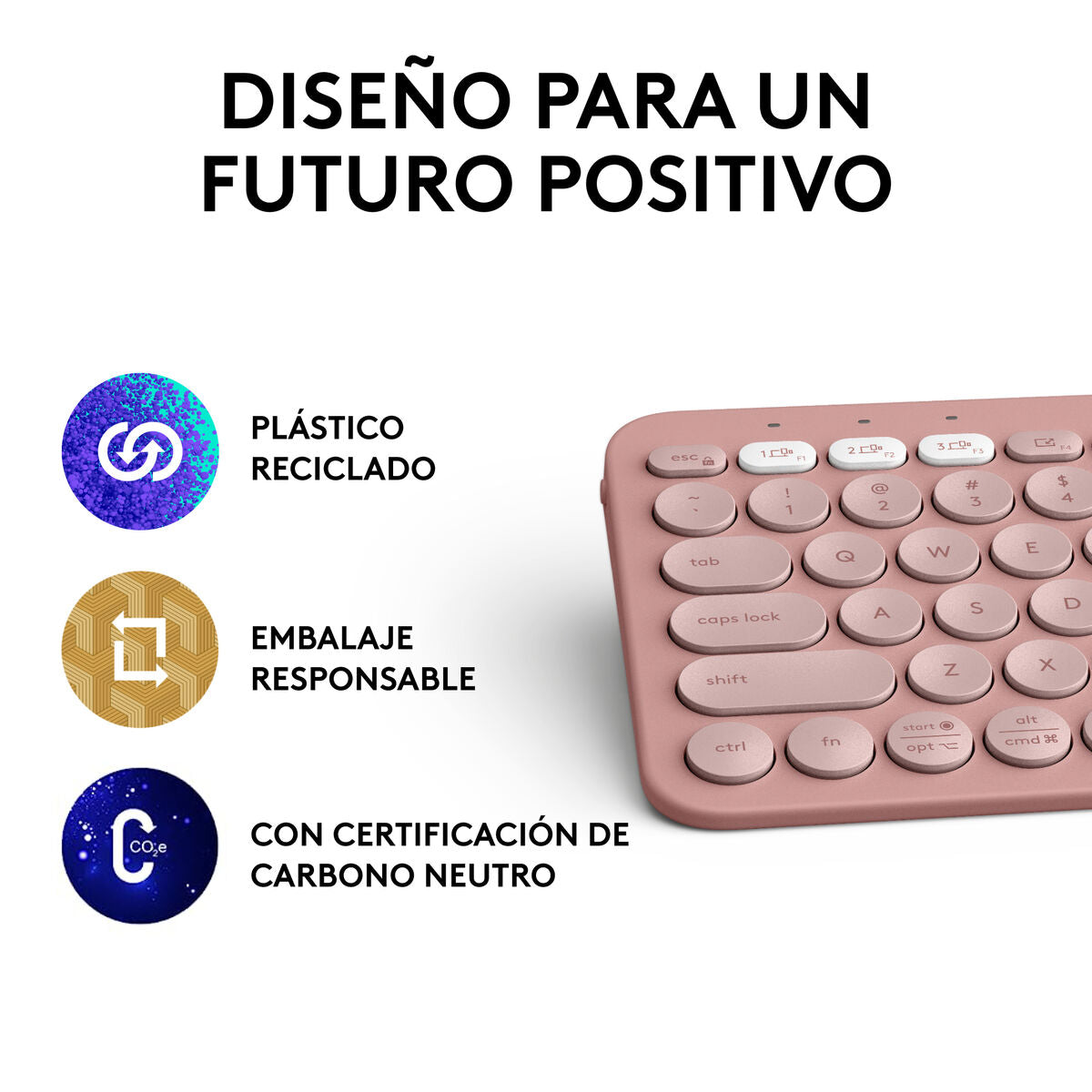 Wireless Keyboard Logitech K380s Pink Spanish Qwerty Wireless Keyboard Logitech K380s Pink Spanish Qwerty