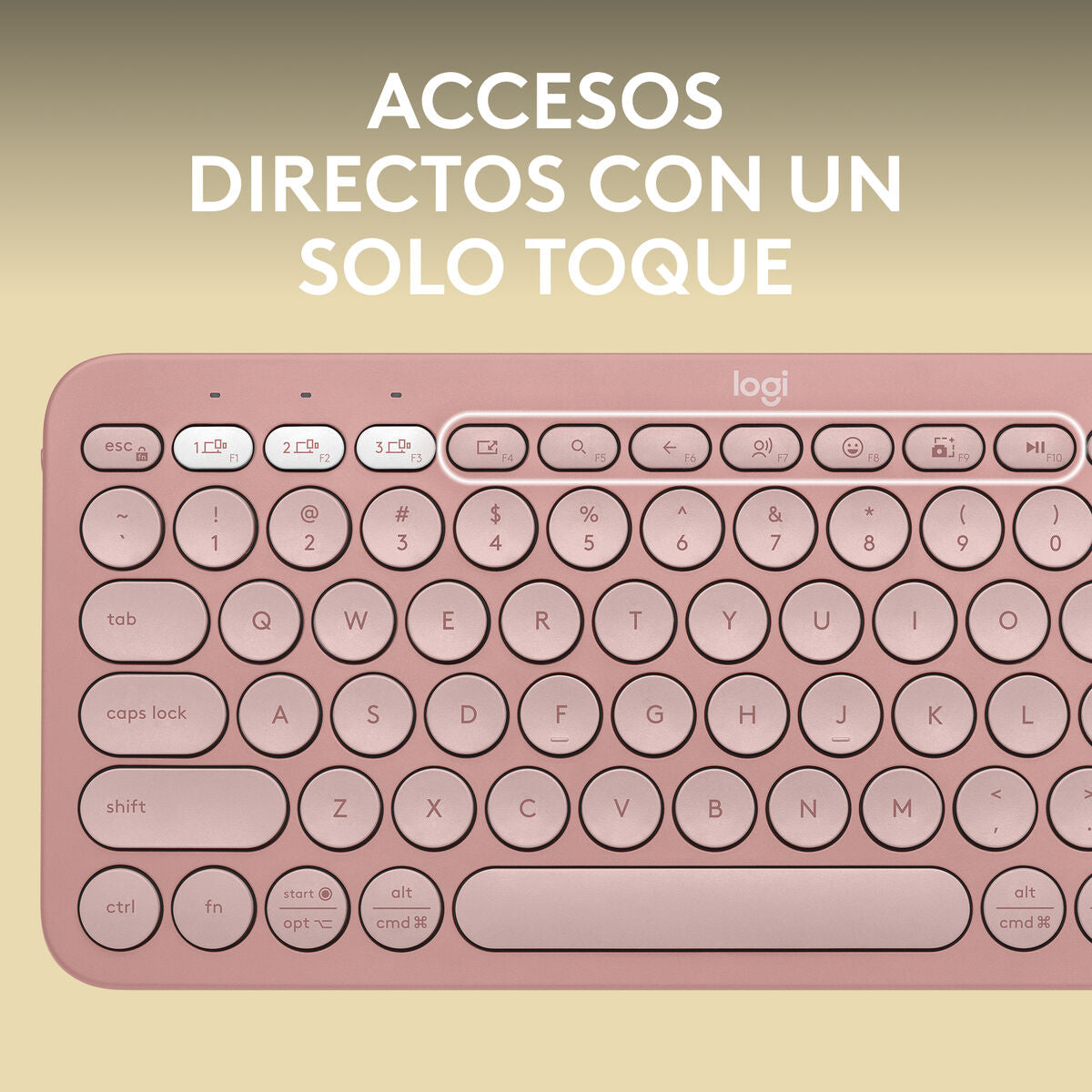 Wireless Keyboard Logitech K380s Pink Spanish Qwerty Wireless Keyboard Logitech K380s Pink Spanish Qwerty