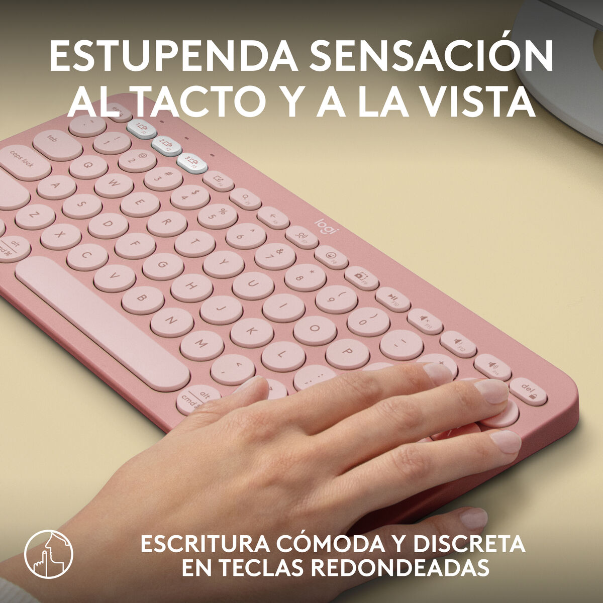 Wireless Keyboard Logitech K380s Pink Spanish Qwerty Wireless Keyboard Logitech K380s Pink Spanish Qwerty
