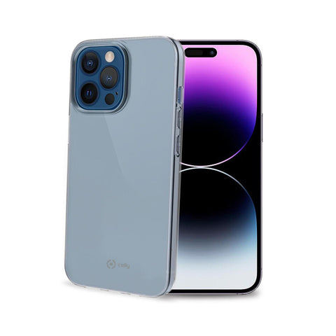 Mobile cover Celly iPhone 14 Pro Max Black Transparent Mobile cover Celly iPhone 14 Pro Max Black Transparent