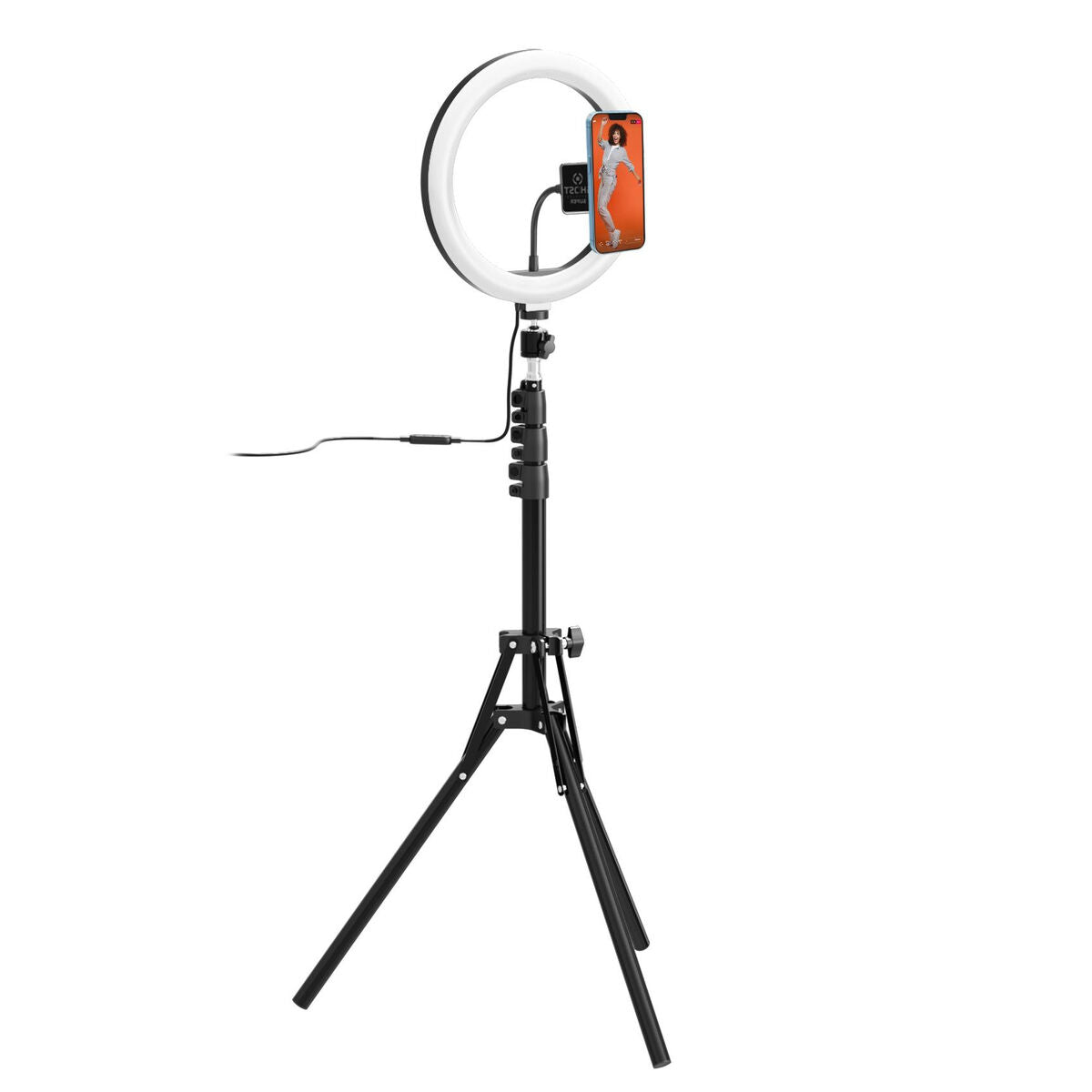 Selfie Ring Light with Tripod and Remote Celly CLICKGHOSTUSBBK Selfie Ring Light with Tripod and Remote Celly CLICKGHOSTUSBBK